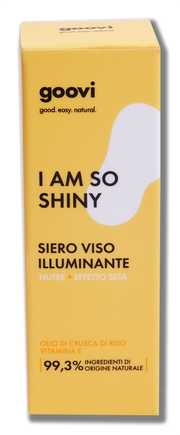 Goovi I Am So Shiny Siero Viso Illuminante 30ml - Nutriente, Effetto Seta, con Oli Naturali e Vitamina E
