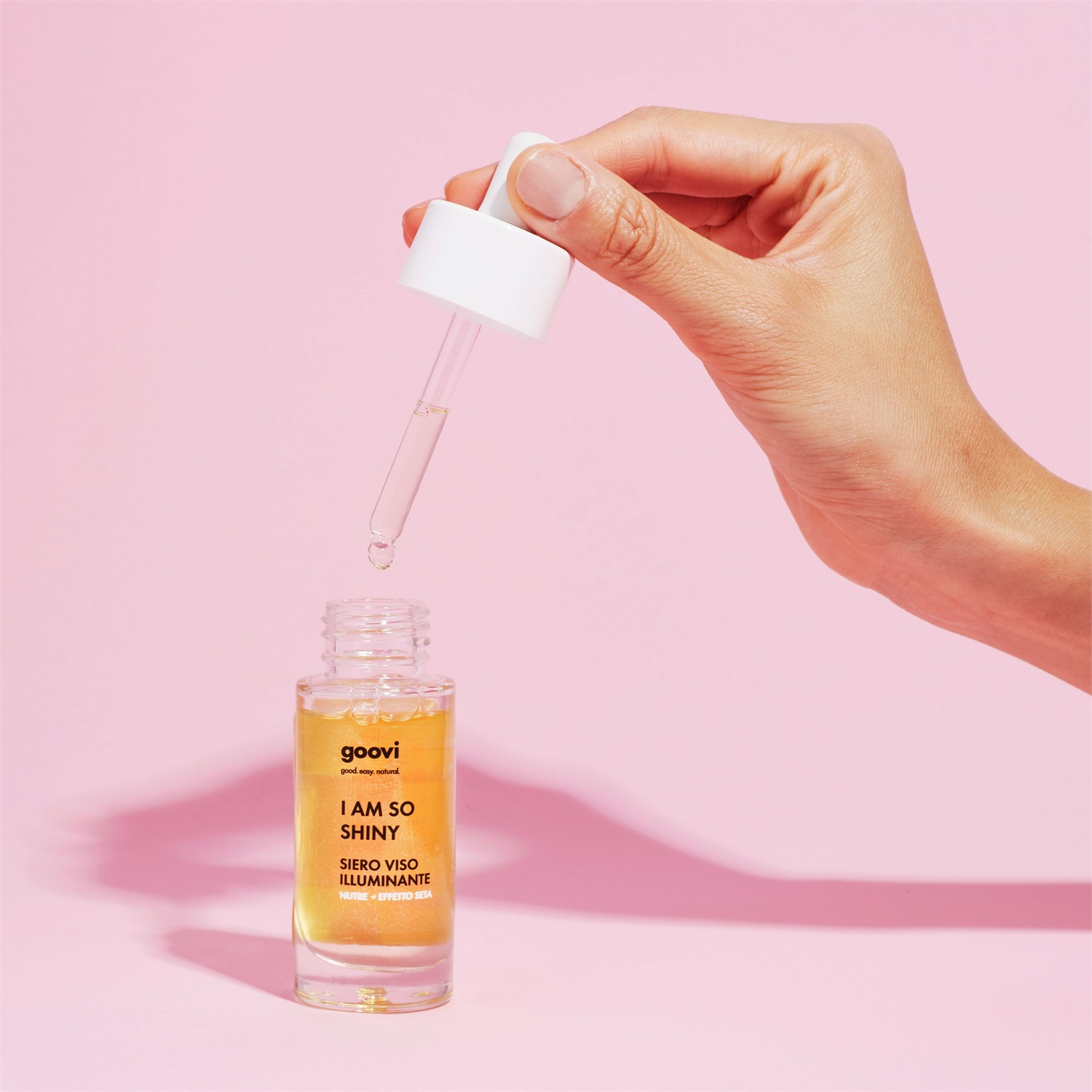 Goovi I Am So Shiny Siero Viso Illuminante 30ml - Nutriente, Effetto Seta, con Oli Naturali e Vitamina E