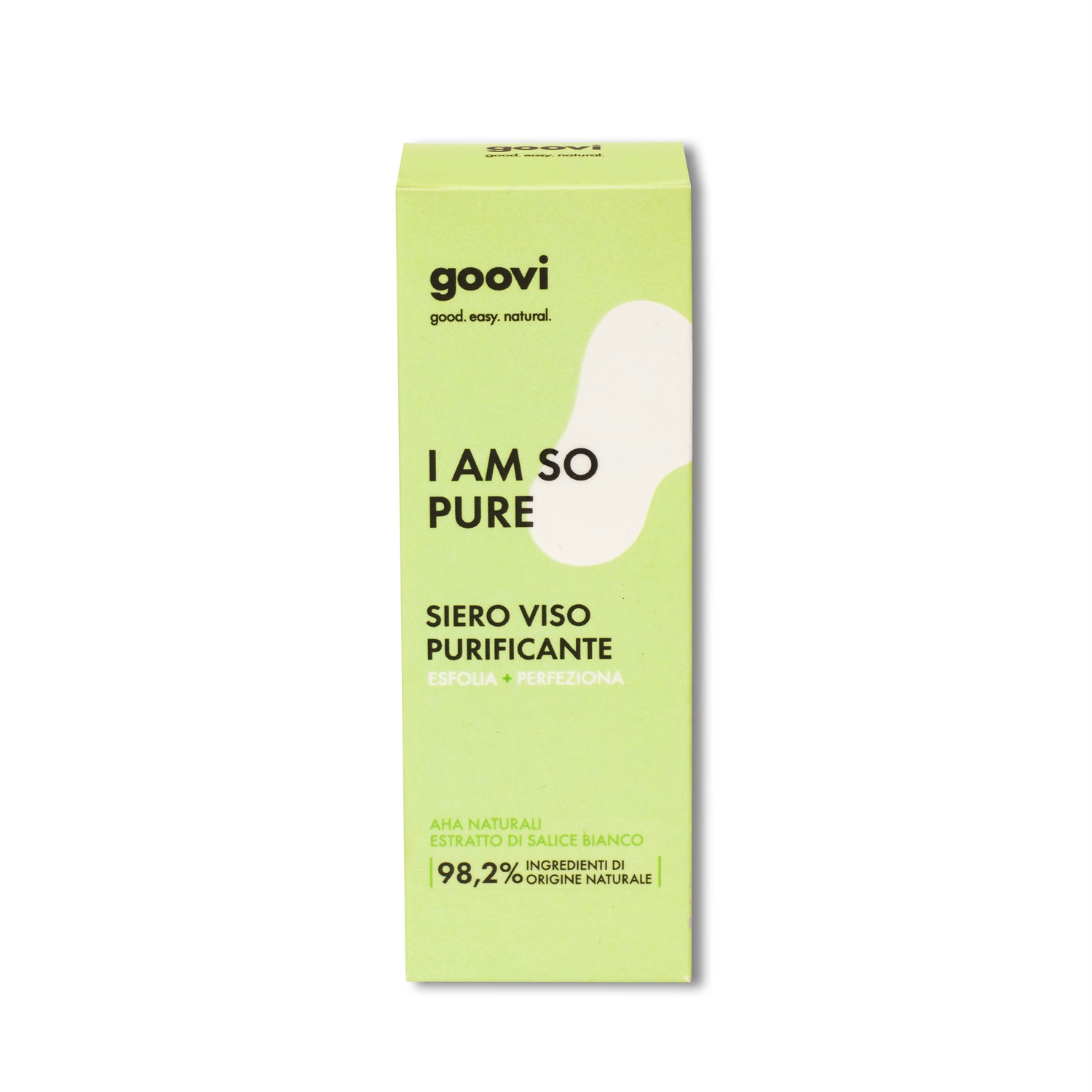 Goovi I Am So Pure Siero Viso Purificante 30ml - Esfoliante e Perfezionante per Pelle Luminosa e Uniforme