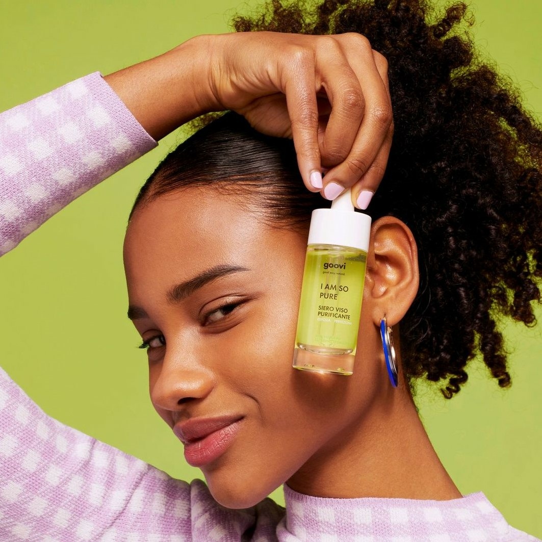 Goovi I Am So Pure Siero Viso Purificante 30ml - Esfoliante e Perfezionante per Pelle Luminosa e Uniforme