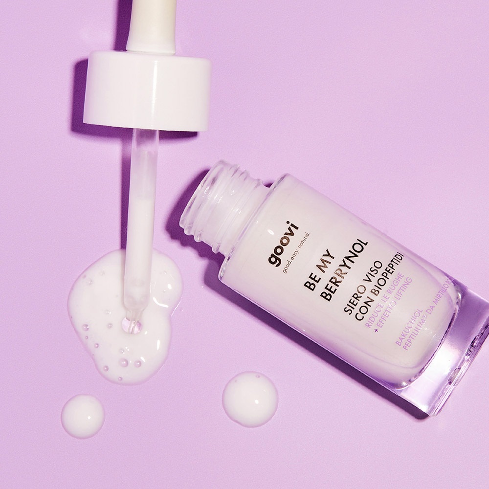 Goovi Be My Berrynol - Siero Viso Antirughe con Biopeptidi, Effetto Lifting, 30ml