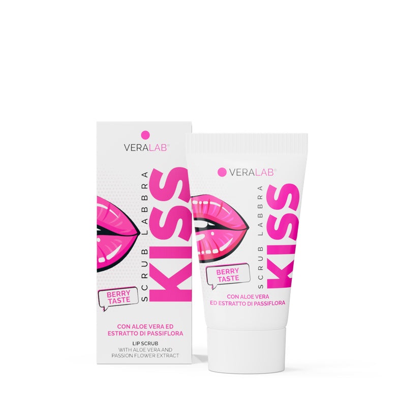 Veralab Kiss Lip Balms & Scrubs 20ml - Scrub Labbra Esfoliante con Aloe Vera, Incolore, per Donna