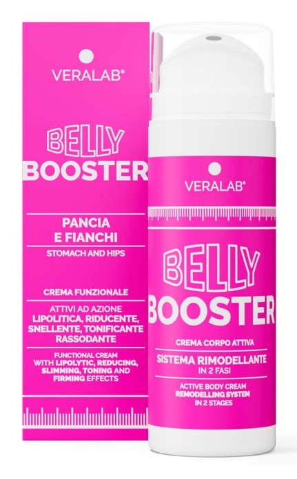 VERALAB Belly Booster - Trattamento Rimodellante Addome in 2 Fasi (Crema Guaina Micro-Massaggiante) XXL