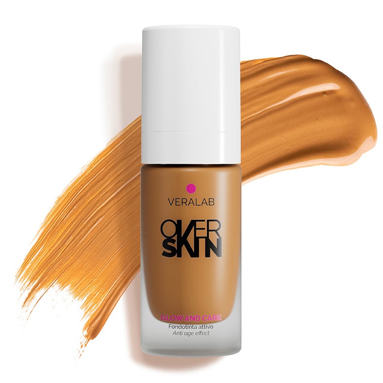Overskin Glow and Care Fondotinta Attivo 11 Bronze 30 ml - Luminoso e Idratante con Effetto Anti Age