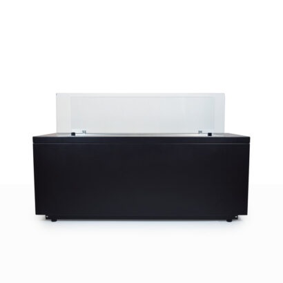 Divina Fire DF93991 Caravaggio Camino a Bioetanolo da Terra - Acciaio Nero - 4 kW - L100xP40xH40 cm