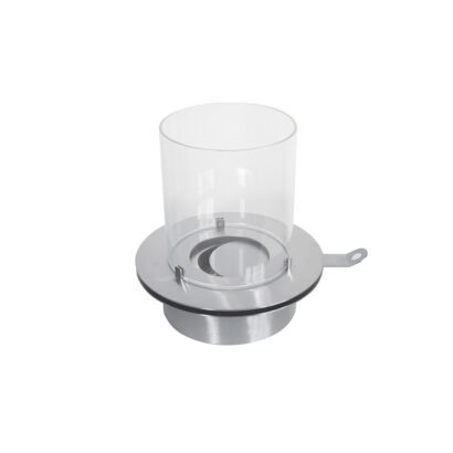 Divina Fire Df93994 Bruciatore a Bioetanolo da 4 lt in Acciaio Inox e Vetro - Dimensioni d. 35 x H 36 cm