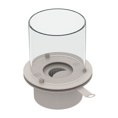 Divina Fire Df93996 Bruciatore a Bioetanolo da 2 lt in Acciaio Inox e Vetro - Capacità 2 lt, Dimensioni d. 25 x H 31 cm