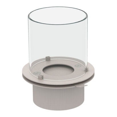 Divina Fire Df93996 Bruciatore a Bioetanolo da 2 lt in Acciaio Inox e Vetro - Capacità 2 lt, Dimensioni d. 25 x H 31 cm