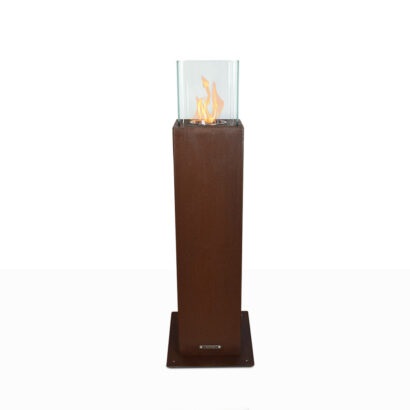 Divina Fire Biocamino Capri 70 in Acciaio Ruggine - Ecologico e Senza Fumi per Esterni
