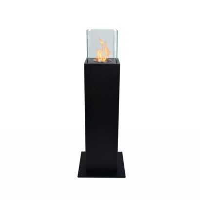 Divina Fire Capri 70 Camino a Bioetanolo da Giardino - Acciaio Nero - 3 kW - Ecologico