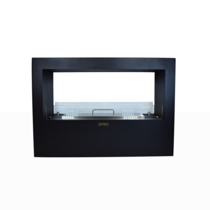 Divina Fire Giotto S Camino a Bioetanolo da Terra - Acciaio Nero 4 kW - 100x30x70 cm