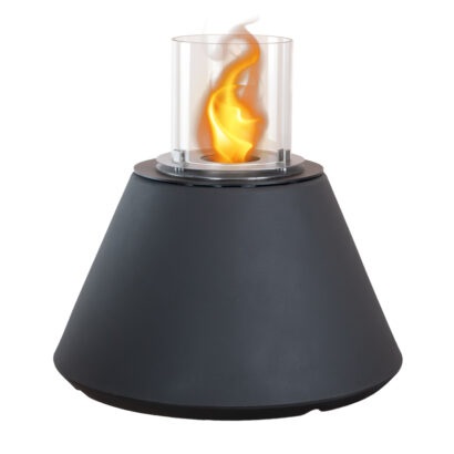 Divina Fire Stromboli Camino a Bioetanolo da Terra - Antracite, d.60 x h.56 cm, 3,4 kW, Ecologico per Interno ed Esterno