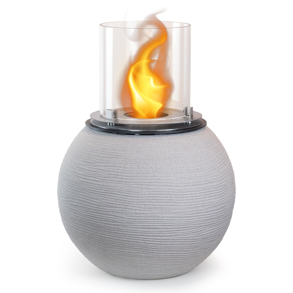 Divina Fire Botticelli Camino a Bioetanolo da Terra per Interno/Esterno - Corda Beige - d.40 x h54 cm - 3,4 kW