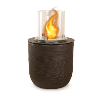 Divina Fire Raffaello Camino a Bioetanolo da Terra - Resina - Terra Marrone - 3,4 kW - D.35 x H.55 cm