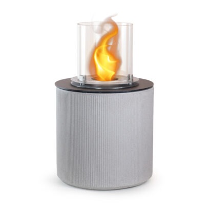 Divina Fire DF95279 Modigliani Camino a Bioetanolo da Terra - Resina Corda Beige - 3,4 kW - Interno/Esterno