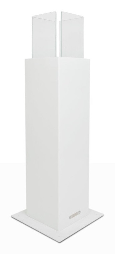 Divina Fire Capri 70 - Biocamino da Giardino Ecologico in Acciaio Bianco, Potenza 3 kW per Esterni