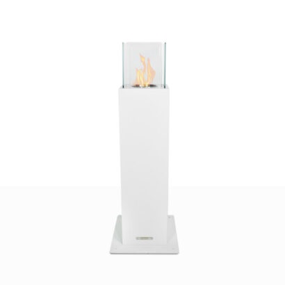 Divina Fire Capri 110 Camino a Bioetanolo da Giardino - Acciaio Bianco - 3 kW - Ecologico