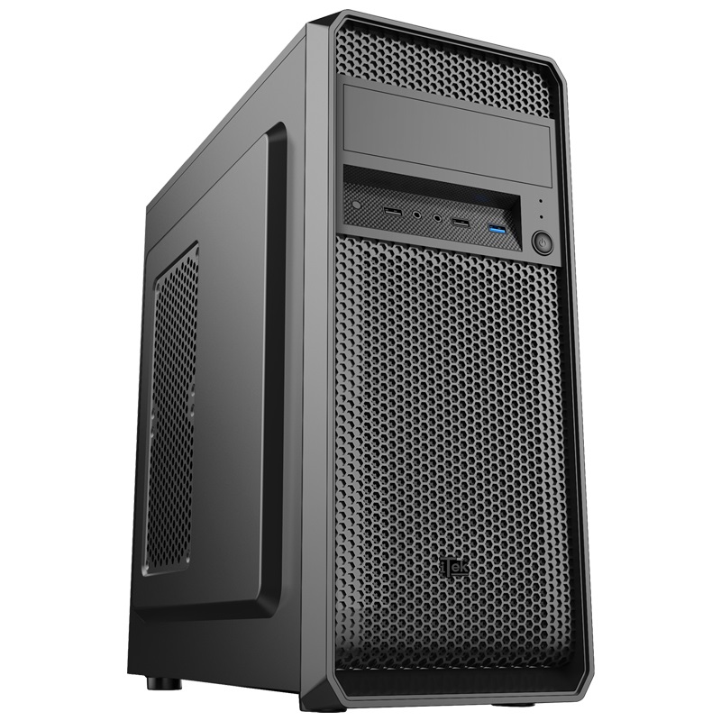 Itek PRIME Dark Midi Tower Nero con PSU 500W, USB3.0, Ventola da 12cm, Compatibile ATX/Micro ATX/Mini-ATX