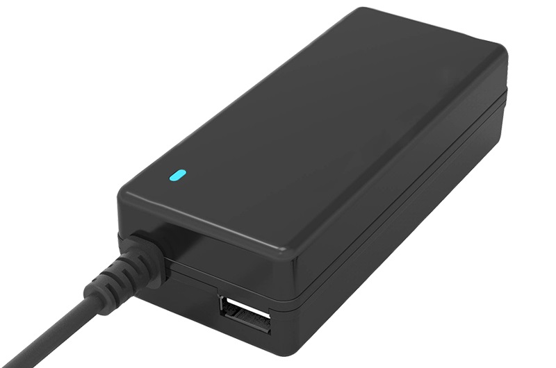 Itek ITNBAE65 Alimentatore Universale 65W per Computer Portatile e Tablet, 12 Connettori, Porta USB 5V1A, AC Interno, Nero
