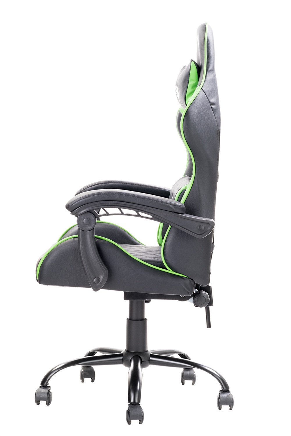 itek RHOMBUS PF10 Sedia Gaming Universale con Seduta Imbottita, Reclinabile, Doppio Cuscino, Portata Massima 140 kg, Nero e Verde