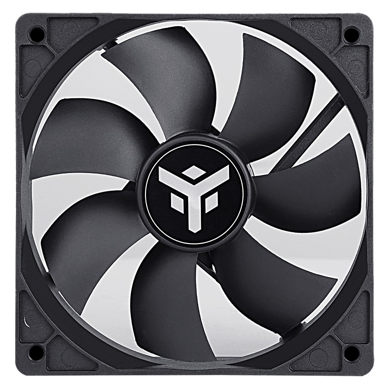 ITEK Xtreme Flow EVO Ventilatore 12 cm - Silenzioso, 1000 Giri/min, Flusso d'Aria 43,13 pdc/min, Connettore 3 4 Pin, Nero