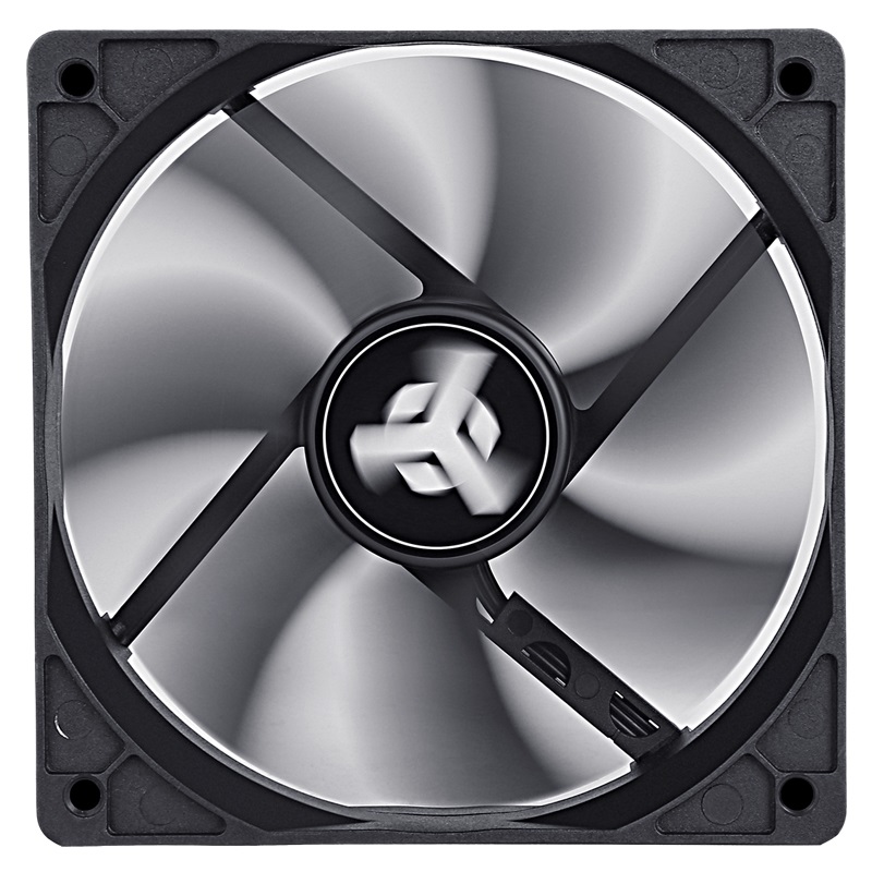 ITEK Xtreme Flow EVO Ventilatore 12 cm - Silenzioso, 1000 Giri/min, Flusso d'Aria 43,13 pdc/min, Connettore 3 4 Pin, Nero