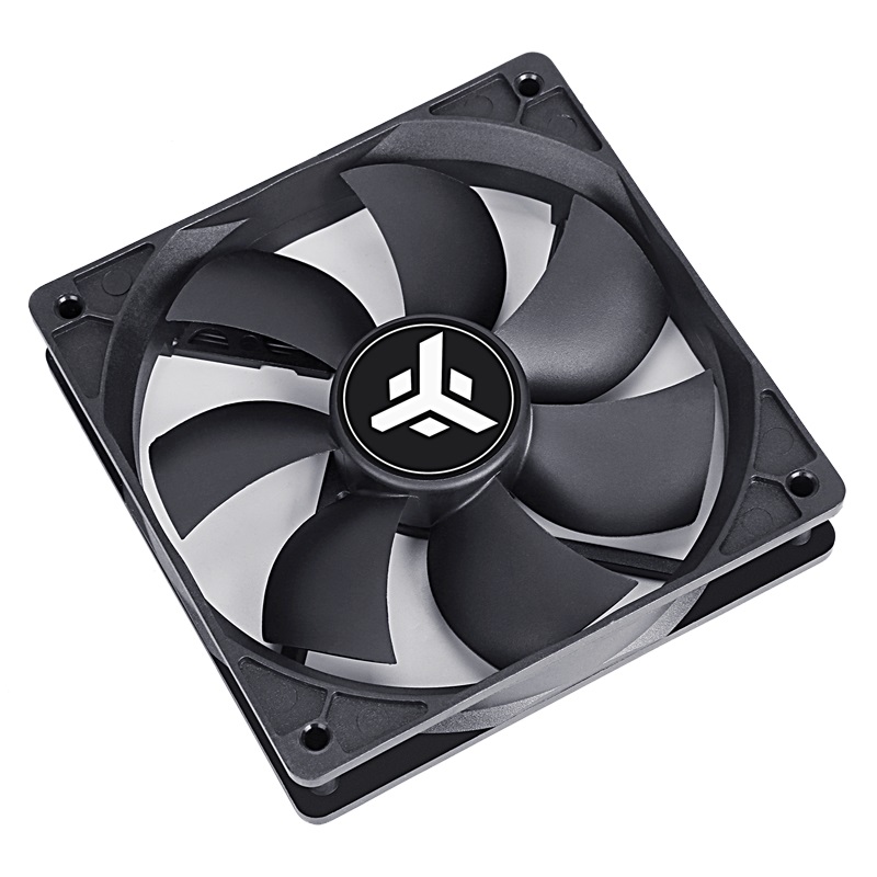 ITEK Xtreme Flow EVO Ventilatore 12 cm - Silenzioso, 1000 Giri/min, Flusso d'Aria 43,13 pdc/min, Connettore 3 4 Pin, Nero