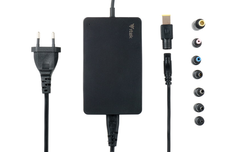 ITEK Alimentatore Universale per Notebook - 65W, 8 Connettori, Interno, Slim Design, Nero