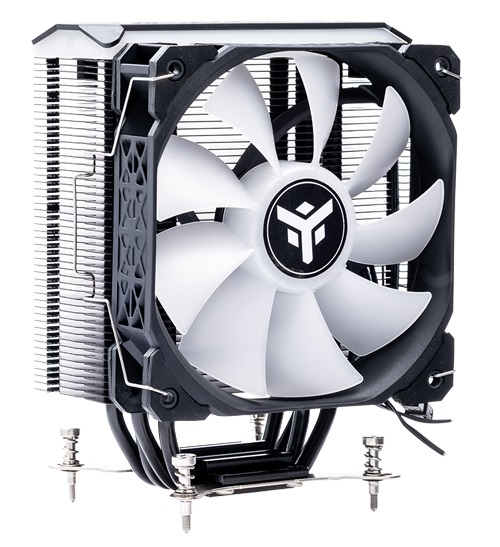 ITEK ICY-4HLA Dissipatore CPU ad Aria Universale 150W TDP, 4 HeatPipe, Ventola 12 cm ARGB, Nero e Bianco