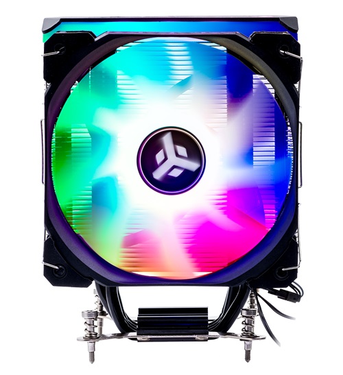 ITEK ICY-4HLA Dissipatore CPU ad Aria Universale 150W TDP, 4 HeatPipe, Ventola 12 cm ARGB, Nero e Bianco