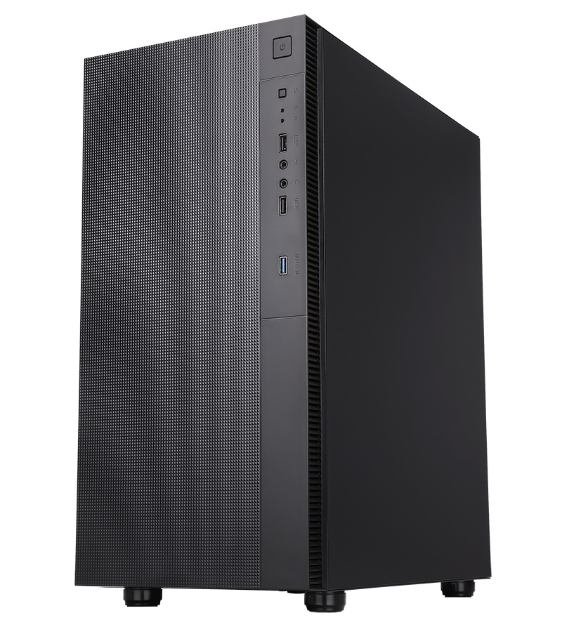 iTek SYLENT 03N Midi Tower Nero - Silent Middle Tower con 3 Ventole da 12cm, USB3 e Rivestimento Fonoassorbente