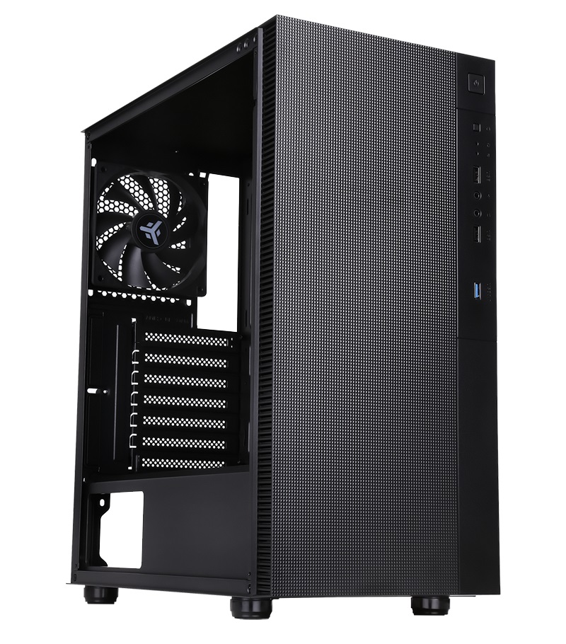 iTek SYLENT 03N Midi Tower Nero - Silent Middle Tower con 3 Ventole da 12cm, USB3 e Rivestimento Fonoassorbente