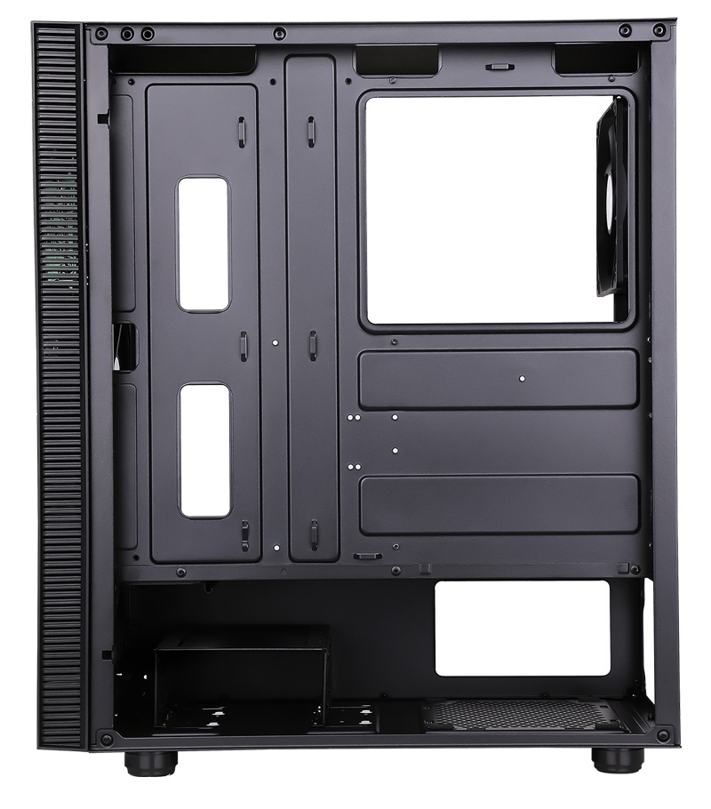 iTek SYLENT 03N Midi Tower Nero - Silent Middle Tower con 3 Ventole da 12cm, USB3 e Rivestimento Fonoassorbente