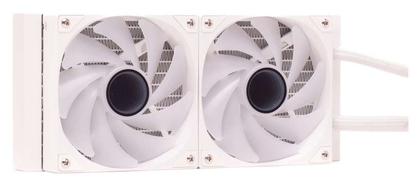 ITEK HYDRO CUBE 240W Dissipatore a liquido 240mm con Ventilatore da 12 cm, Socket Universale, PWM Fan, ARGB, White Edition