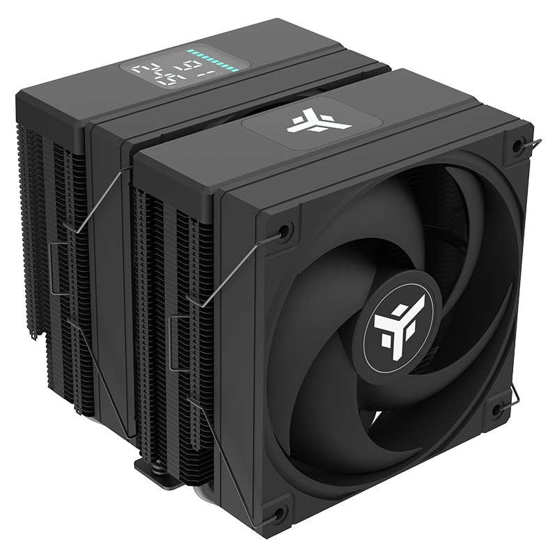 ITEK Cooler Icy-6HAT - Raffreddatore ad Aria 250W TDP, 2 Ventilatori 12cm ARGB, Display Digitale e Controllo Universale