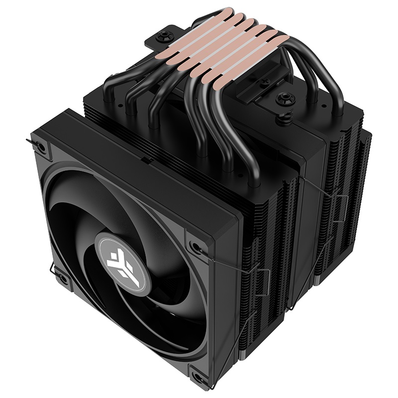 ITEK Cooler Icy-6HAT - Raffreddatore ad Aria 250W TDP, 2 Ventilatori 12cm ARGB, Display Digitale e Controllo Universale