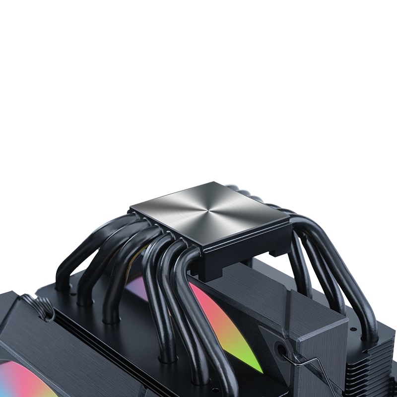 ITEK ICY-6HATP Cooler Aria 250W TDP con 2 Ventilatori ARGB e Display Digitale