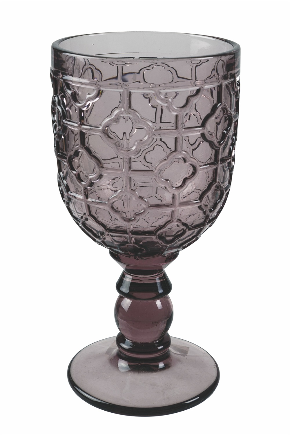 Villa d'Este Home Tivoli Set 6 Calici Vino 280 ml in Vetro con Superficie Lavorata - Colori Assortiti, Lavabili in Lavastoviglie