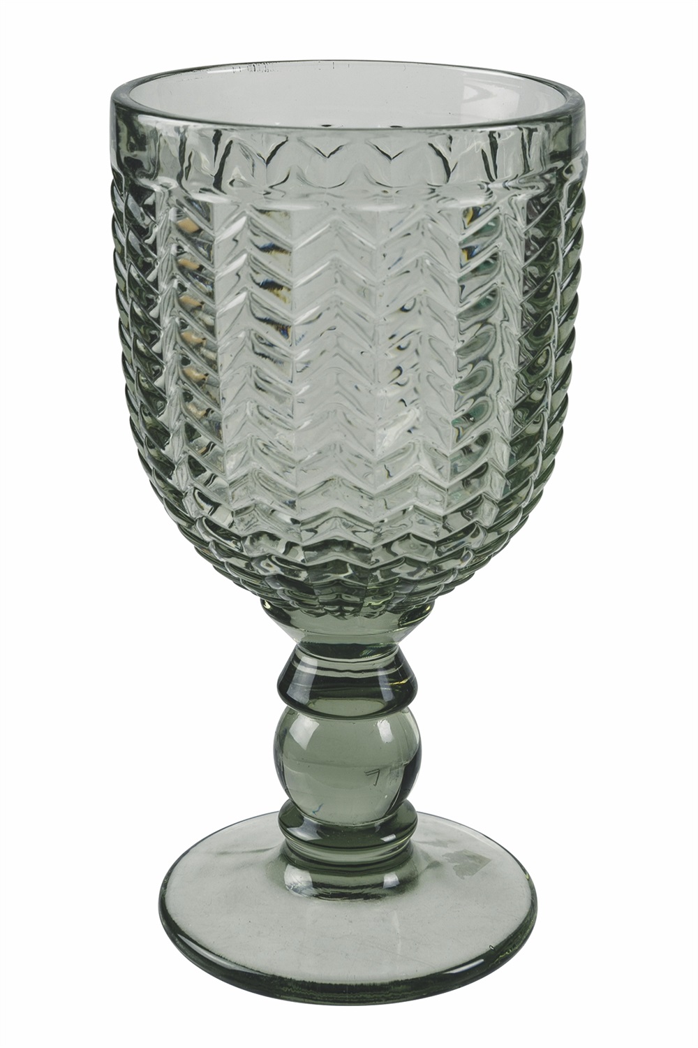 Villa d'Este Home Tivoli Set 6 Calici Vino 280 ml in Vetro con Superficie Lavorata - Colori Assortiti, Lavabili in Lavastoviglie