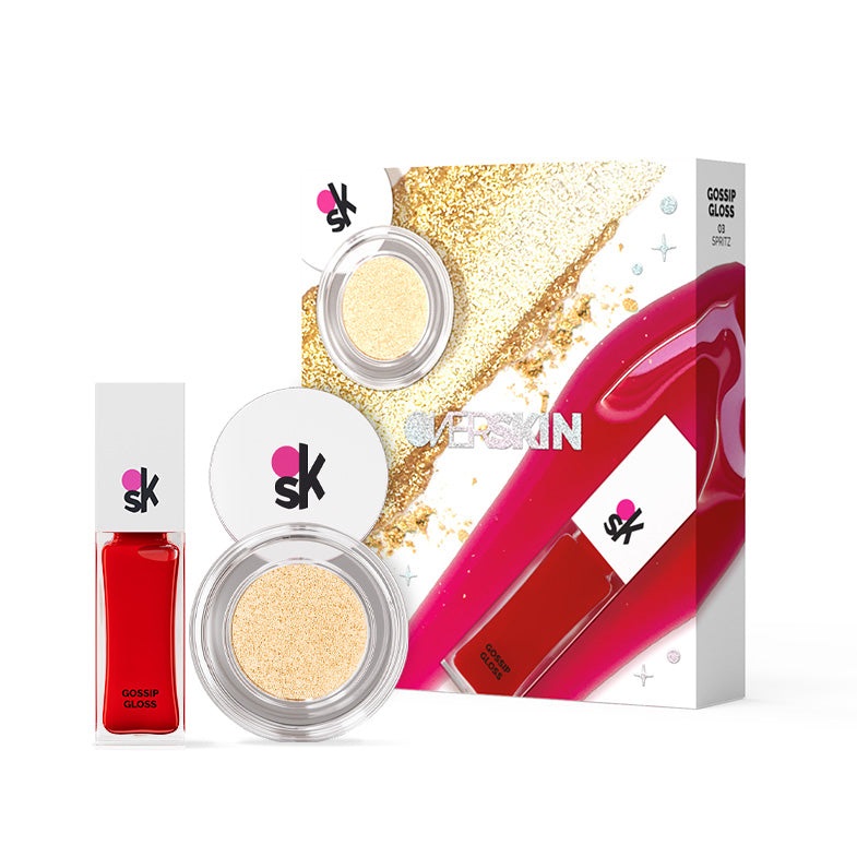 OVERSKIN Glow Vertigo - Kit Ombretto Luminoso e Lucidalabbra Effetto 3D