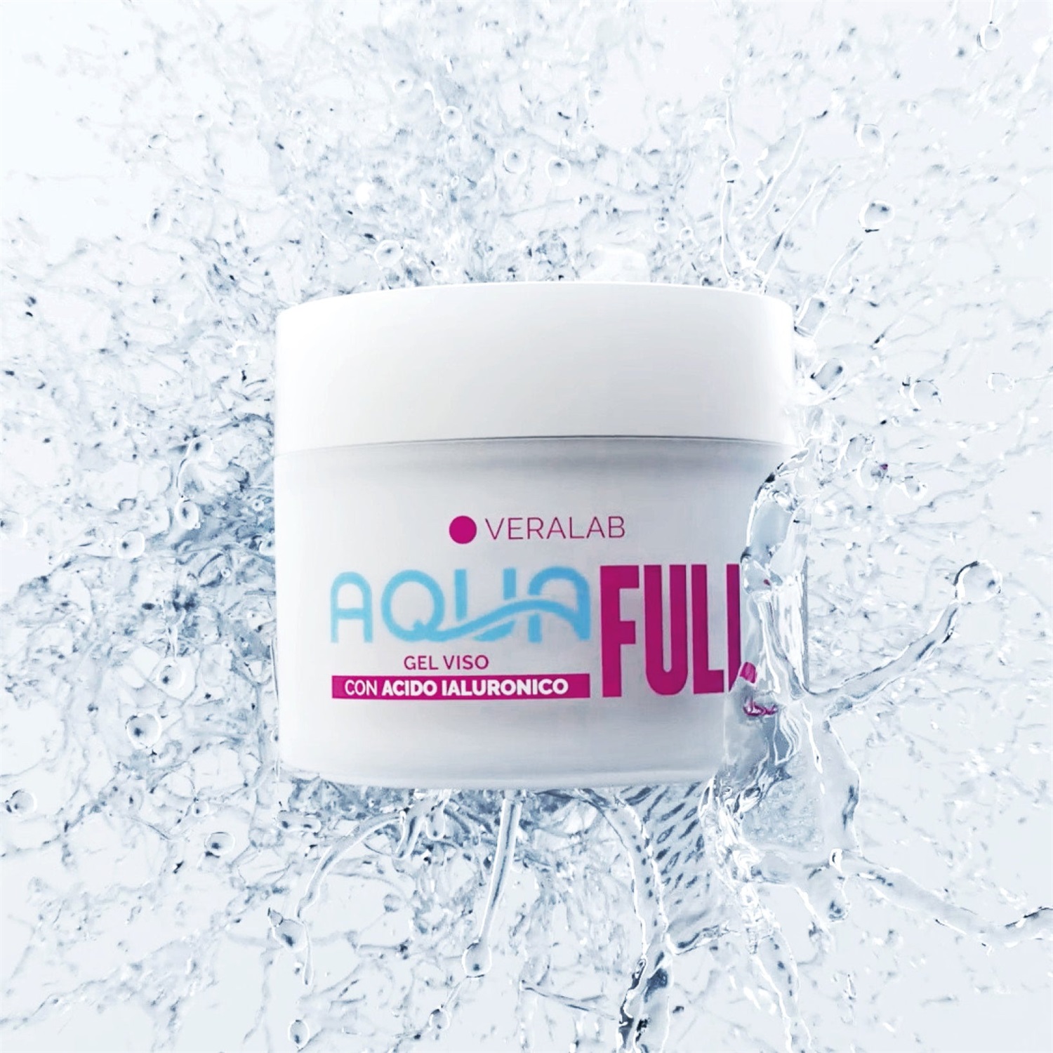 Veralab AquaFull Gel Siero Viso 50ml - Idratante e Rimpolpante con Acido Ialuronico e Niacinamide