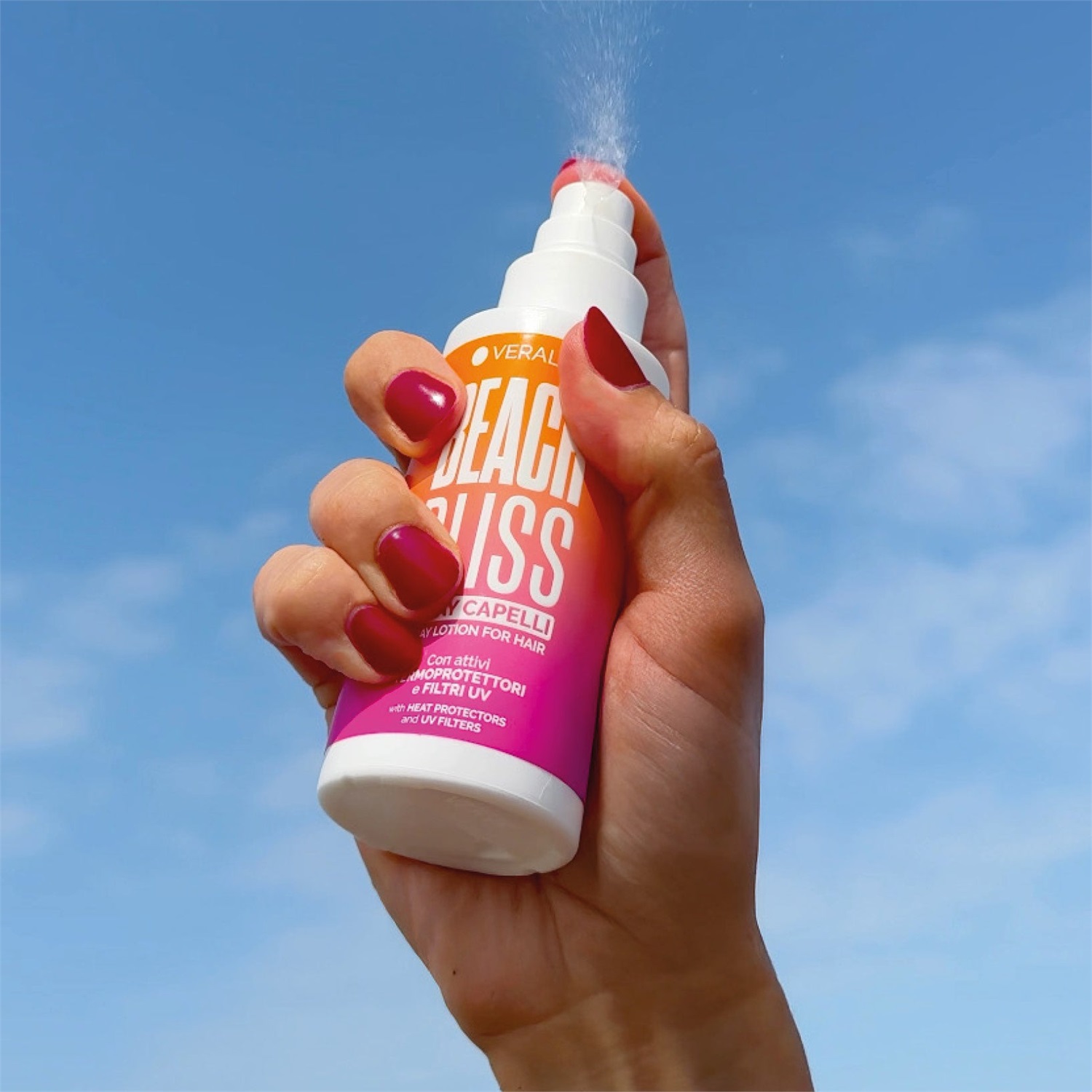 Veralab Beach Bliss Spray Termoprotettore per Capelli 100ml - Protezione Solare con Filtri UV