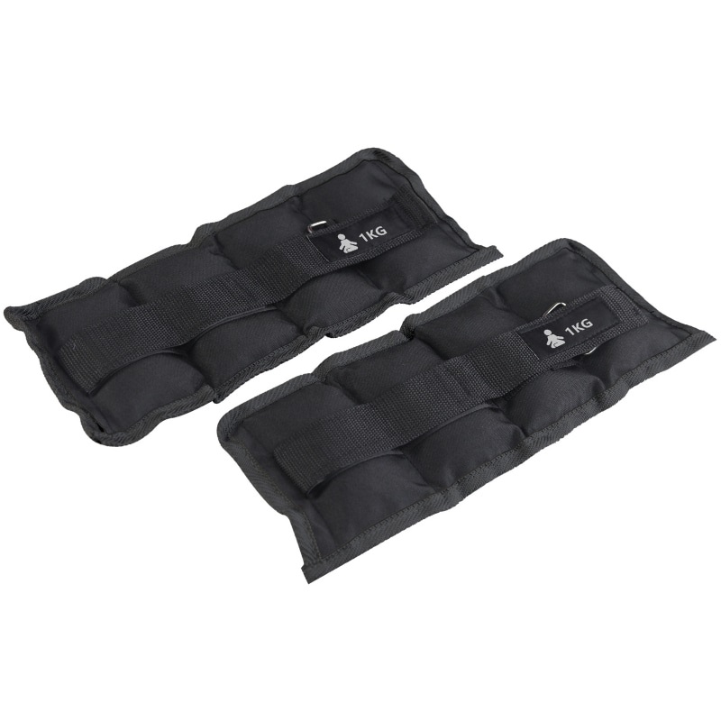 FITPADDY Pesi DuoFlex per Caviglie e Polsi 1 kg - 2 Pezzi, Chiusura Regolabile, Adattabili a Tutte le Taglie