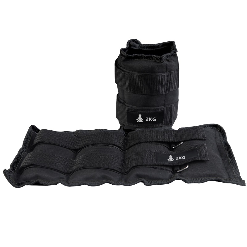 FITPADDY Pesi DuoFlex Regolabili per Caviglie/Polsi 2 kg (4 kg totali) - Chiusura Velcro, Adattabili a Tutte le Taglie