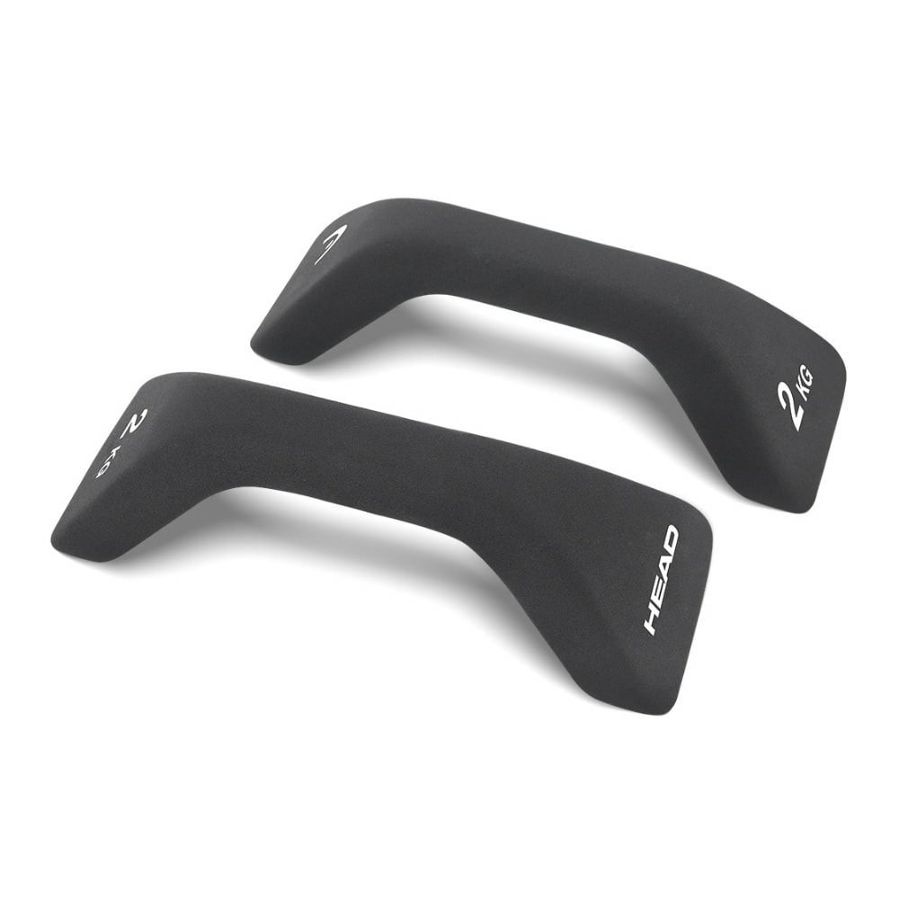 HEAD Manubri Push-Up 2 kg x 2 pz - Neoprene Ergonomici Antiscivolo per Fitness e Allenamento