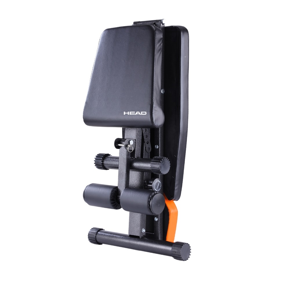 HEAD Panca Fitness Regolabile Pieghevole in Acciaio - 120kg, Schienale 5 Posizioni, Dimensioni 82,5x35x26 cm