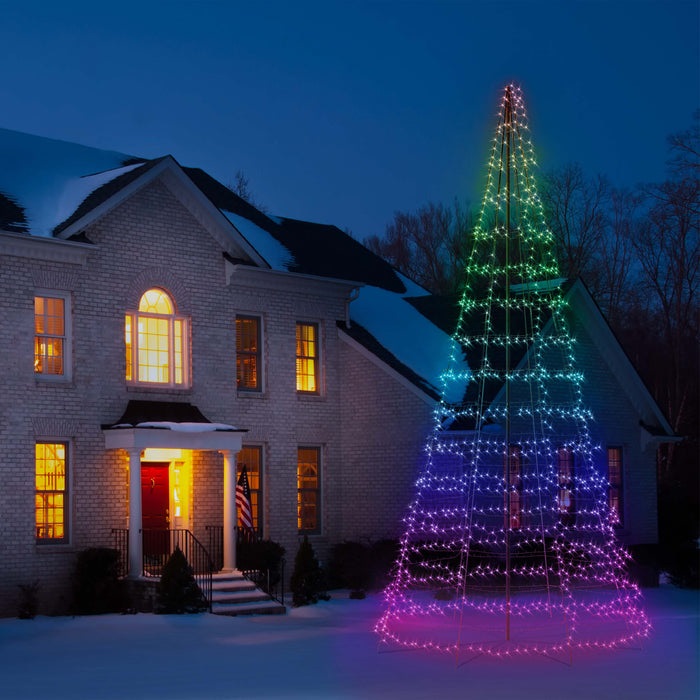 Twinkly Light Tree 3D - Albero Natale Smart 2m con 300 LED RGBW Mappabili, Compatibile Alexa e Google Home, IP44, Controllabile via App