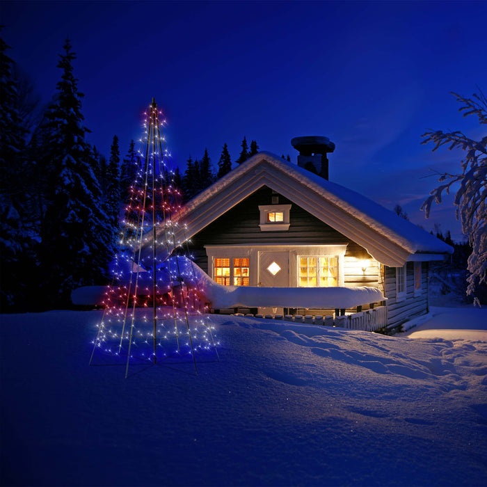 Twinkly Light Tree 3D - Albero Natale Smart 2m con 300 LED RGBW Mappabili, Compatibile Alexa e Google Home, IP44, Controllabile via App