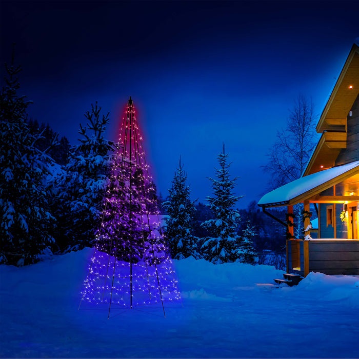Twinkly Light Tree 3D - Albero Natale Smart 2m con 300 LED RGBW Mappabili, Compatibile Alexa e Google Home, IP44, Controllabile via App