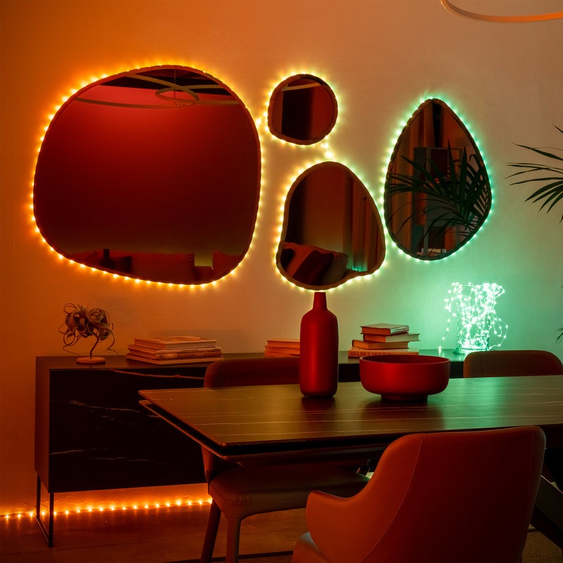 Twinkly Dots - Striscia LED Multicolore 20m Flessibile, Compatibile con Alexa e Google Home, IP44, 400 LED, Controllata da App